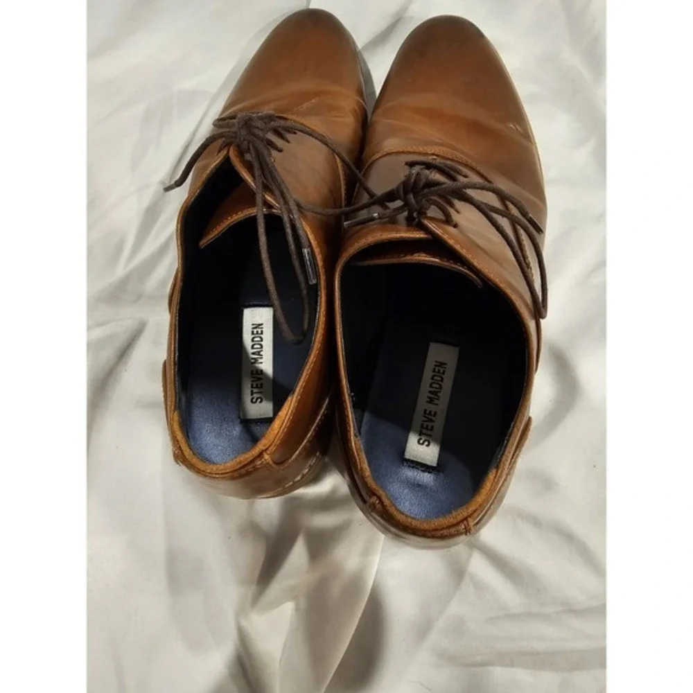 Steve Madden‎ Ollie Brown Leather Oxford Shoe Mens Size 10